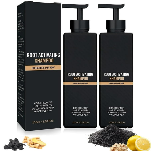 Champú Root Activator para el crecimiento del cabello y anticaída, 2 unidades
