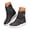 Black, variant on Denim Platform Ankle Boots for Women Round Toe Fold Over Jeans Short Booties Tie Dye Side Zip Fashion Western Cowboy Shoes Size 6‑9.5