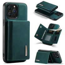 Detachable Wallet Case for iPhone 13 Pro Max 6.7" 2021, Allytech PU Leather Anti-Scratch Shockproof 2 in 1 Stand Magnetic Snap Business Style Purse Case with 7 Card Slots for iPhone 13 Pro Max, Green