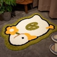 thumbnail image 3 of Bearachild Alfombra de baño antideslizante, alfombra de baño inferior antideslizante de microfibra Universal y fácil de limpiar para duchas Decoración del hogar Ganso de flor amarilla 65*45cm, 3 of 6