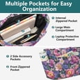 thumbnail image 3 of FORMRS Tote Bag for Women Quilted Large Capacity Travel Work Carry On Shoulder Handbag, Soft Pinks Flowers, 3 of 7