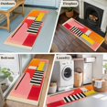 thumbnail image 5 of 2'x6' Rug Runners for Hallways Kitchen, Pink Red Orange Non Slip Entryway Beside Floor Carpet Runner, Modern Abstract Oil Painted Geometric Washable Laundry Room Bedroom Throw Rugs Mat for Family Pet, 5 of 8