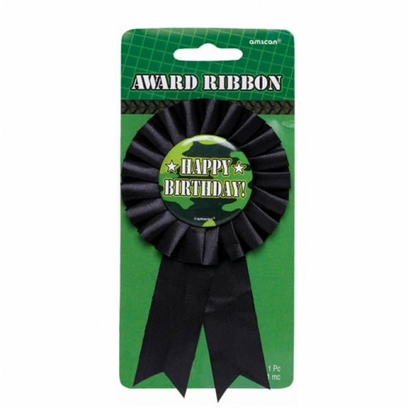 Camouflage Birthday Party Favor Award Ribbon