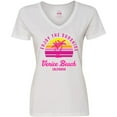 thumbnail image 3 of Inktastic Summer Enjoy the Sunshine Venice Beach California in Pink Women's V-Neck T-Shirt, 3 of 5