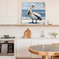 thumbnail image 6 of Coastal Pelican Wall Art Painting on Canvas, Modernism Art Oil Painting Birds Canvas Art Home Prints Wall Art Framed Modern Artwork for Living Room Bedroom Wall Decor 12x12in, 6 of 9