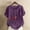Purple, variant on QUNYINEY Pullover Women's T-Shirts Crew Neck Short Sleeve Floral Casual Tops Loose Linen Button Women's Tops
