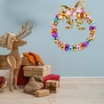 thumbnail image 4 of Christmas Wreath, Glowing Christmas Wreath, Multicolor Artificial Christmas Door and Window Hanging Wreath Decoration, PVC Material, 36x30.5cm, Indoor Outdoor Use, Holiday Party Decor, 4 of 7