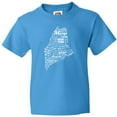 thumbnail image 3 of Inktastic Maine Word Salad- State Outline Youth T-Shirt, 3 of 5