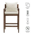 thumbnail image 3 of Bar Stool Chair Barstool, White, Fabric, Wood, Bar Pub Cafe Bistro Dining Kitchen Hospitality Restaurant, Modern Contemporary, HB37885, 3 of 9