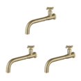 thumbnail image 1 of Youkk Environmental Friendly Sink Compact Universal Fit Easy Installation Single Cold Basin Wall Mounted 03 Gold 3Set, 1 of 6