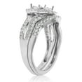 thumbnail image 2 of Vir Jewels 0.85 CTTW Diamond Semi Mount Bridal Set .925 Sterling Silver Wedding Size 7 Female Adult, 2 of 8