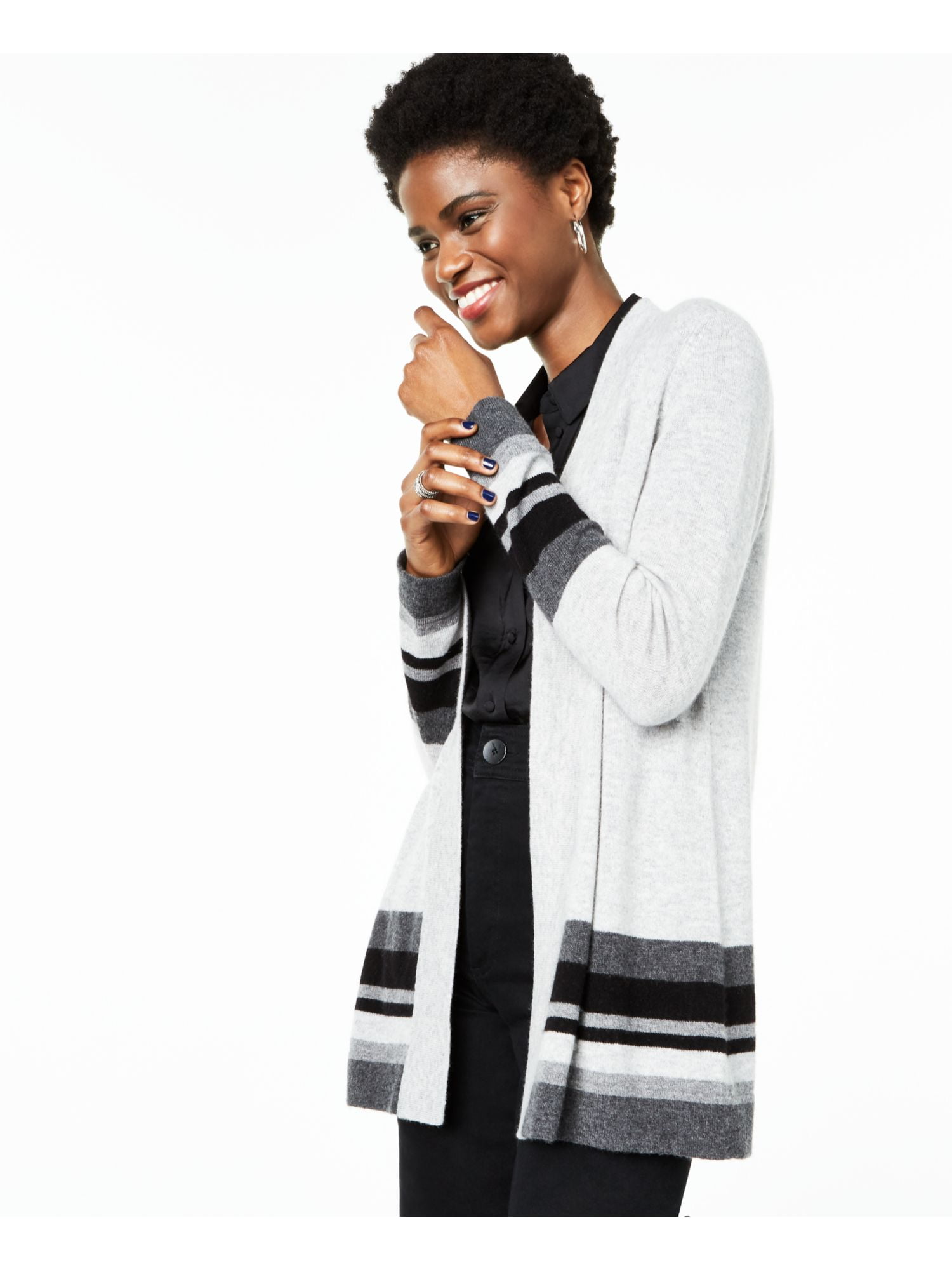 charter club color block cardigan