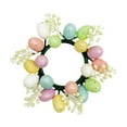 thumbnail image 4 of Corona de anillo de vela de huevo de Pascua, minicorona verde, portavelas de pilar para sala de estar, puerta de mesa de fiesta Estilo B, 4 of 9