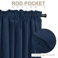 thumbnail image 4 of Cortinas 100% de lino opaco, 50 x 213 cm, color azul medianoche, 4 of 7