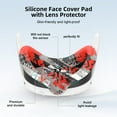 thumbnail image 3 of Hard Shell Protector Case Cover for Meta/Oculus Quest 3, VR Accessories for Quest 3 (Red Mecha) - Enhanced Comfort Silicone Grip Protectors, Soft Shell Skin, Facial Interface & Lens Guard, 3 of 6