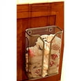 DecoBros Over Door Hanging Plastic Bag Holder, Silver