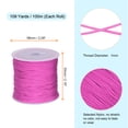 thumbnail image 2 of Uxcell 1mm Nylon Satin Cord 109 Yards Bracelet String Beading Thread, Hot Pink, 2 of 7