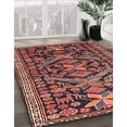 thumbnail image 3 of Ahgly Company Machine Washable Indoor Square Traditional Sunrise Orange Area Rugs, 4' Square, 3 of 7