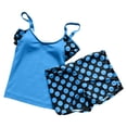 thumbnail image 3 of HUAXUN Womens Swimsuits Tankini Full Coverage Swimsuits V Neck High Waisted Skirted Bottom Trim Tankini Top with Bottom 2026 2 Piece Swimsuit for Women, 3 of 4