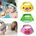 thumbnail image 2 of Bonnet de Douche Réglable pour Bébé, Bonnet de Bain pour Enfants, Bonnet de Visière Directe pour Soins de Bébé (Cochon Rose), 2 of 5