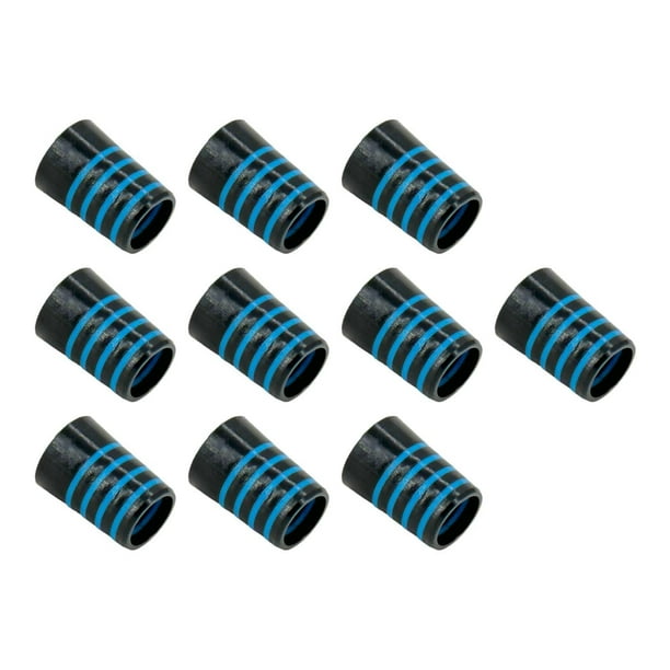 10 piezas de casquillos de hierro para golf, casquillos para eje de palo de golf de 0,370, prácticos adaptadores de punta cónica para cuñas de hierro Negro Azul