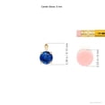 thumbnail image 4 of ANGARA Natural Classic Round Blue Sapphire Solitaire Pendant in 14K Yellow Gold for Women (Size-5mm) | September Birthstone, Anniversary, Jewelry Gift for Women | Natural Blue Sapphire Necklace, 4 of 9