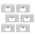 thumbnail image 2 of 6Pcs Silver D-shaped Deadbolt Strike Plate for Door Reinforcement 2.2x1.1x0.1in, 2 of 8