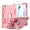 Pink+Rose Red, variant on AICase For Apple iPad Air 13-inch (M2) 2024 Case Heavy Duty Shockproof Stand Cover + Screen Protector