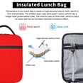 thumbnail image 6 of Lunch Bag For Women Men Insulated Portable Lunch Box Bento Box Office Picnic Travel Cooler Bag Red, 6 of 9