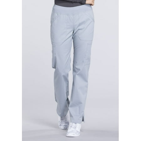 

Cherokee Workwear Professionals Women s Scrubs Pant Mid Rise Straight Leg Pull-On Cargo WW170