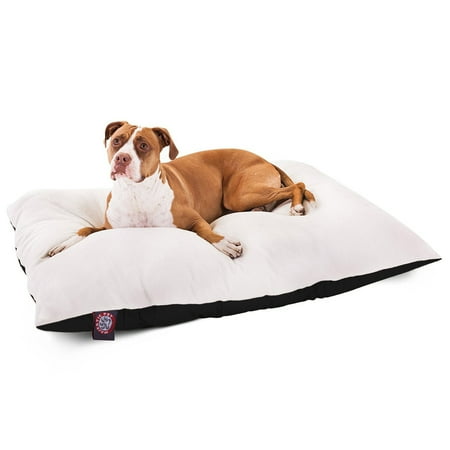 UPC: 0788995652403 | Majestic Pet Solid Color Rectangular Pillow Dog Bed Machine Washable Black Large 36  x 48  x 8