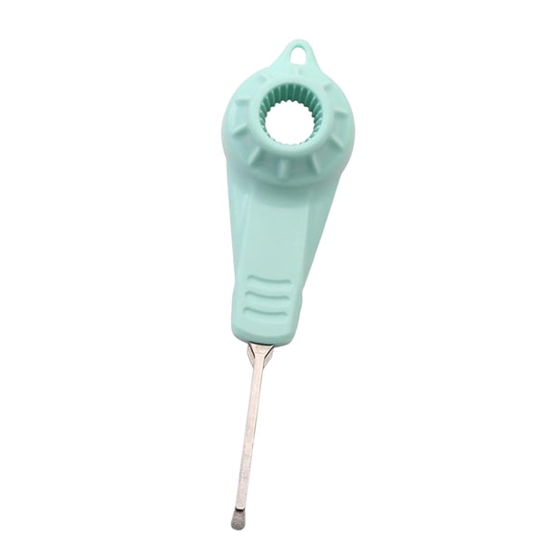 Abridor de botellas de agua con tapas de rosca 3 en 1, antideslizante, apertura de tapa sencilla, fácil de usar. Verde