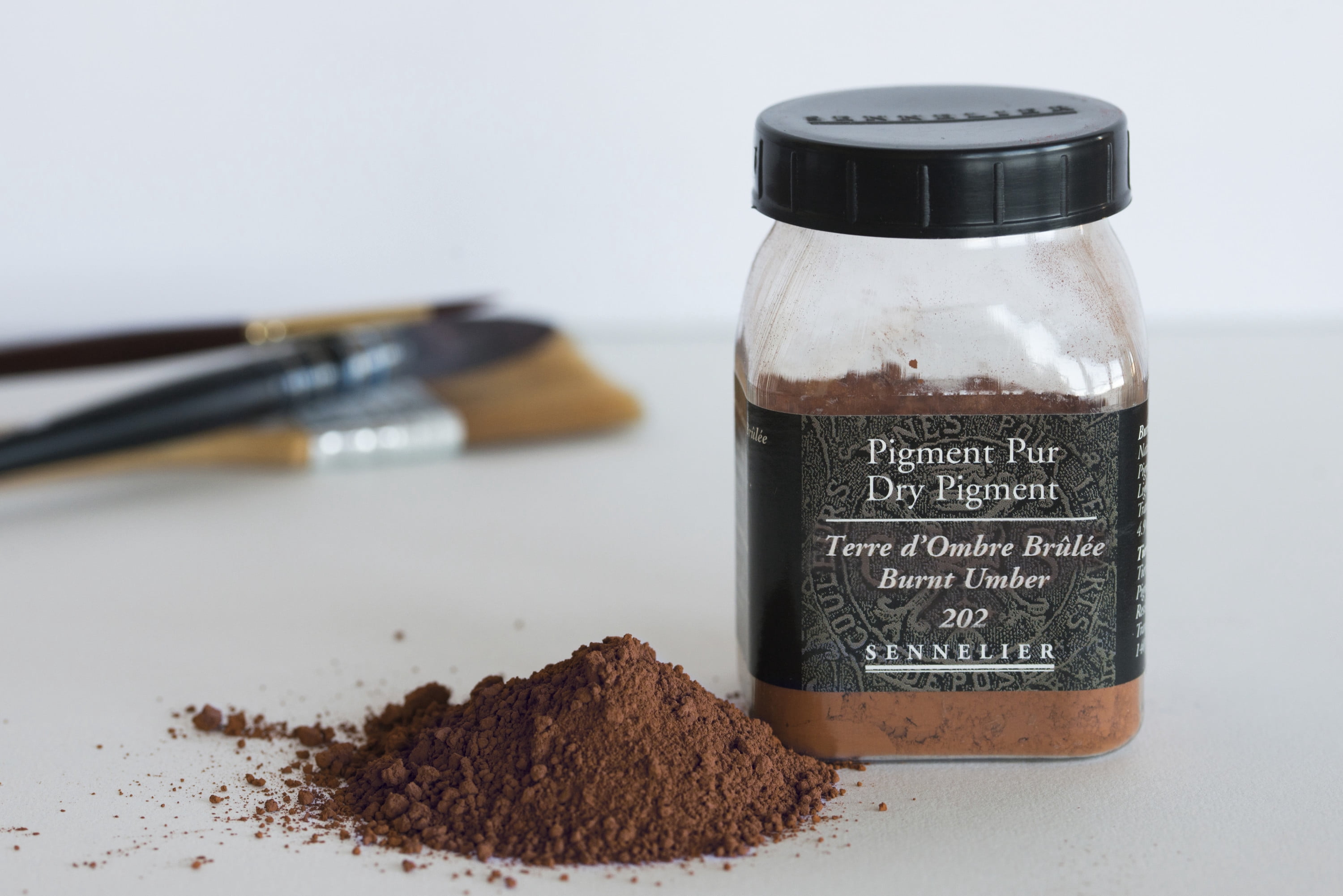Sennelier Dry Pigment, 140g Jar, Burnt Umber