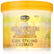 African Pride Shea Butter Miracle Moisture Intense Curl Styling Custard 12 oz (Pack of 4)