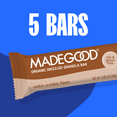thumbnail image 5 of (4 pack) MadeGood Chocolate Drizzled Cookie Crumble Granola Bars, 5 Healthy Snack Bars, 0.85 oz Each, 5 of 13