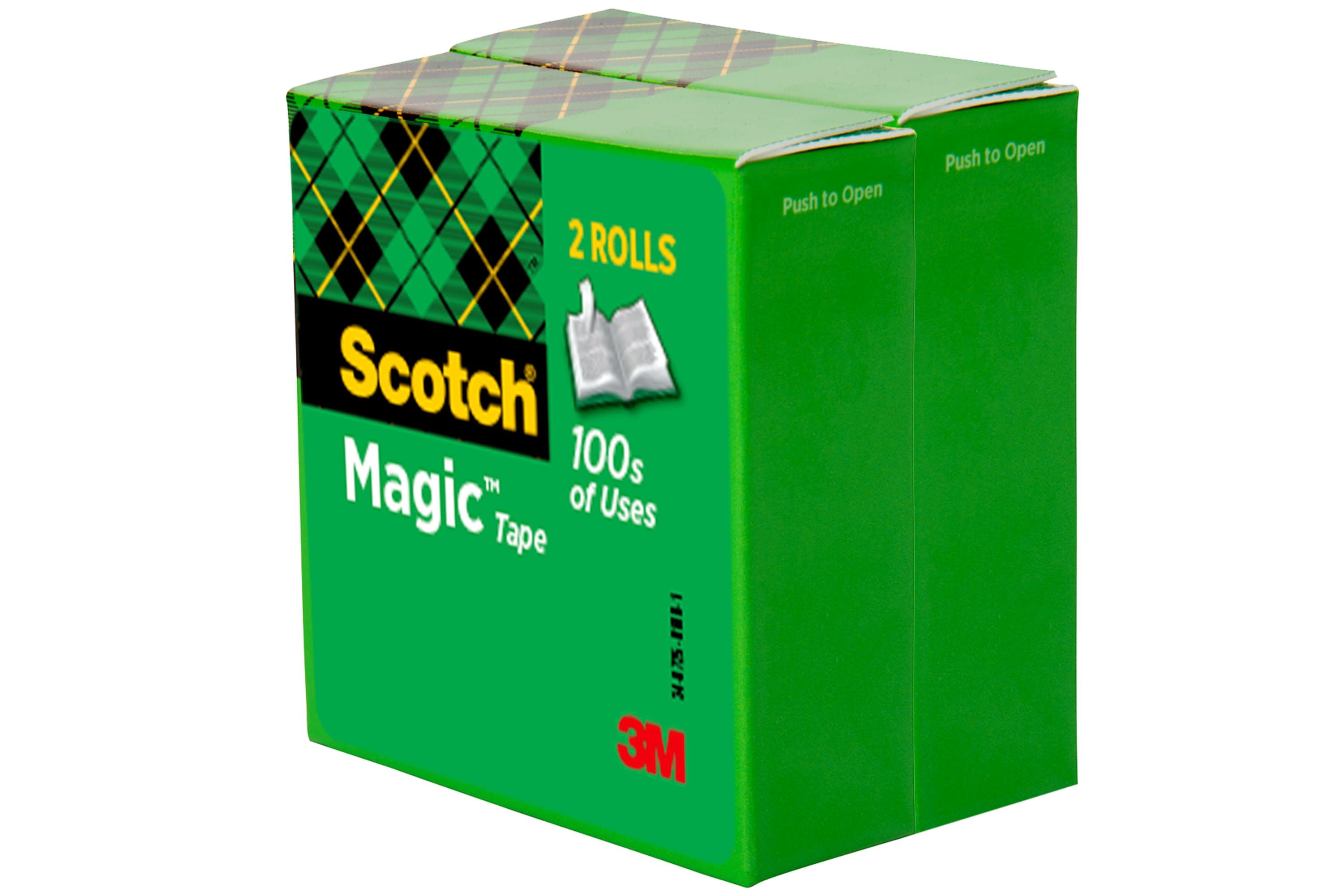 Scotch Magic Tape, Invisible, 2 Tape Rolls 