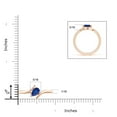 thumbnail image 5 of ANGARA Natural Bypass Pear-Shaped Blue Sapphire Ring in 14K Rose Gold for Women (Size-7x5mm) | September Birthstone, Birthday, Anniversary, Jewelry Gift for Women | Natural Blue Sapphire Ring, 5 of 9