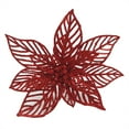 thumbnail image 1 of Holiday Time Branche de Poinsettia à Paillettes Rouge 9", 1 of 4