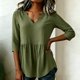 thumbnail image 1 of Neewe Women's Cotton Linen 2026 Fashion Tops 3/4 Length Sleeve Casual Blouses Summer Tees Shirts S-2X, 1 of 6