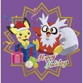 thumbnail image 2 of Girl's Pokemon Christmas Pikachu and Delibird Happy Holidays  Graphic Tee Purple Berry X Large, 2 of 4