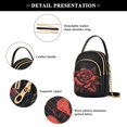 thumbnail image 4 of FORMRS Crossbody Bag for Women Quilted Travel Shoulder Cell Phone Purse with Chain Strap Handbag, Red Rose Pattern, 4 of 7