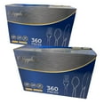 thumbnail image 3 of VeZee's Sapphire Settings Durable Flatware Clear Disposable Fancy High quality 360 Pcs/Box Utensils Set|Box Include: 60 Knives, 180 Forks & 120 Spoons| 1 Box, 3 of 5