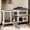 White & Brown, variant on Aivituvin 62" Rabbit Hutch Bunny Cage Outdoor & Indoor with Wheels, Two Layer Guinea Pig House with Pull Out Tray, Chew-Proof Ramp, Waterproof Roof
