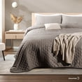 thumbnail image 1 of Dreamlab Colcha Ligera con 1 Funda de Almohada, Capitonado, Ultra Suave. Hipoalergénico. Edrecolcha para Cama. Edredón para Verano y Todas Las Estaciones. (Individual 175 x 240 cm, Trébol, Arena), 1 of 8