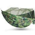thumbnail image 2 of Camping Hammock with Mosquito Net, Lightweight Portable Nylon Hammock for Outdoor Backpacking Travel Beach Yard, Camouflage, 2 of 10