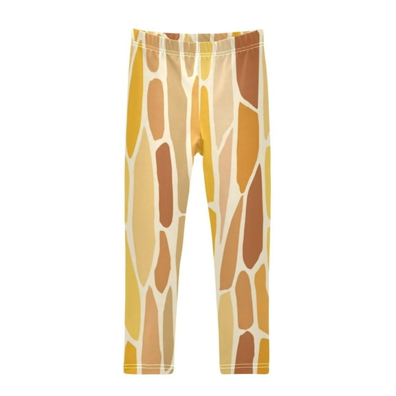 Girl's Legging Full-Length Colorful Print Tights For Dance Gym Everyday Wear Giraffe Stripes