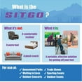 thumbnail image 3 of SitGo Portable Seat | Lightweight, Adjustable and Folding Lean-to Stool for Hiking, Traveling, Camping, Concerts and Amusements Parks (Green), 3 of 6