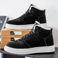 thumbnail image 7 of Men's Winter High-Top Sneakers, Lace-Up Ankle Shoes with Plush Lining and Textured Sole Edge, 7 of 7