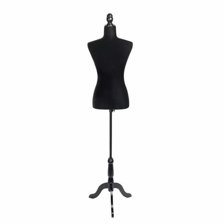 - Half-Length Foam & Brushed Fabric Coating Lady Model for Clothing Display Black