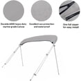 thumbnail image 4 of EliteShield Bimini Top Replacement Canvas Cover 4 Bow 96" L 79"-84" W Gray Color-with Storage Boot/without Frame, 4 of 5